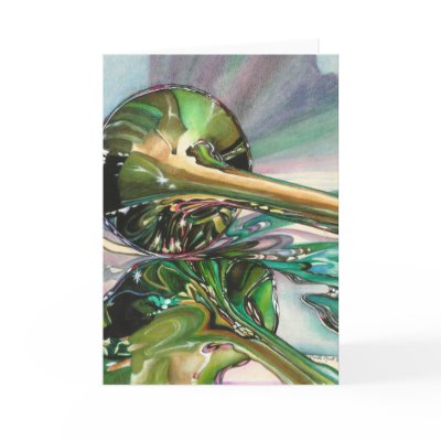 Jazz Shine Blank Note Card - Customized by CarlaKurtArt