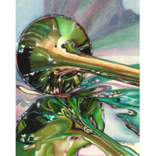Jazz Shine Watercolor Print print