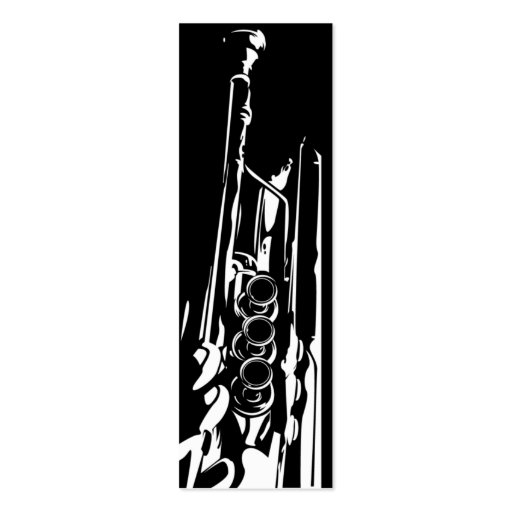 Jazz Trumpet Bookmark Business Cards (front side)