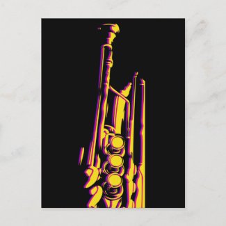 Jazz Trumpet Player Postcard postcard