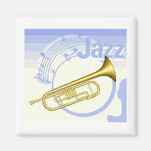 Jazz Trumpet Refrigerator Magnets