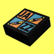 Jazz Trumpets Keepsake Jewelry Gift Box gift boxes