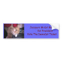Jazzpurr DemoCat For Pres bumper stickers