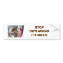 Jazzy_001, STOP OUTLAWING PITBULLS bumper stickers by pitbullLuvr Jazzy_001, STOP OUTLAWING PITBULLS bumper stickers