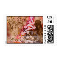 luminaart, byluminaart, christmas, new year, christmas postage, custom postage, modern, funky, chic, postage, new year's day, Stamp with custom graphic design