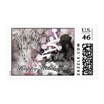 luminaart, byluminaart, christmas, new year, christmas postage, custom postage, modern, funky, chic, postage, new year's day, Stamp with custom graphic design