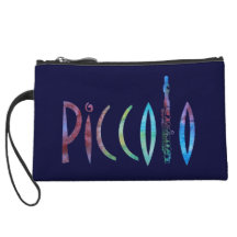 Jazzy Piccolo Script Wristlet Clutch
