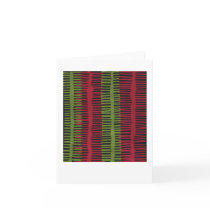 Jazzy red green abstract design greeting card