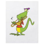 jazzy trombone playing lizard cartoon custom flyer