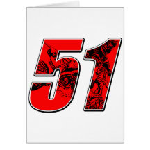 JBnumber51bikeinsert.png Greeting Cards