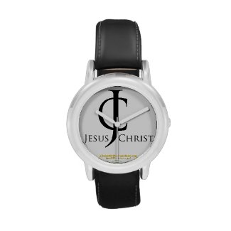 (JC)Jesus Christ Agrainofmustardseed.com Logo Wristwatches