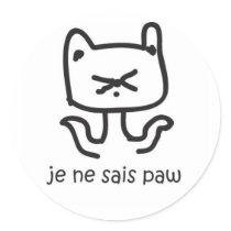 Je ne sais pas kitty sticker