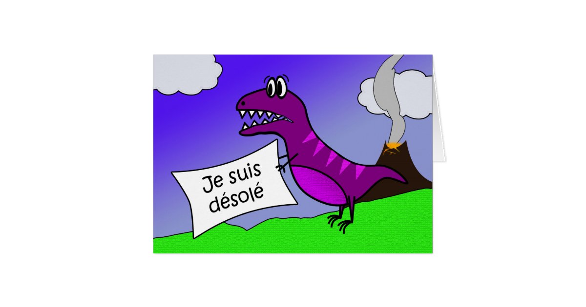 Je suis désolé, I'm Sorry Apology Card in French Zazzle