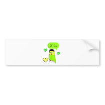Je t'aime bumper sticker