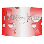 Je t'aime! Canada Flag Colors Pop Art binders