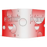 Je t'aime! Canada Flag Colors Pop Art 3 Ring Binders
