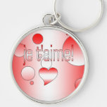 Je t'aime! Canada Flag Colors Pop Art Key Chains