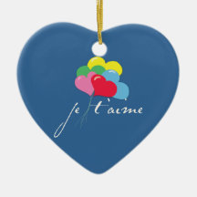 Je' taime (I love you) Christmas Tree Ornament