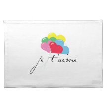 Je' taime (I love you) Placemat