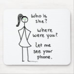 Jealous Girl Mouse Pads