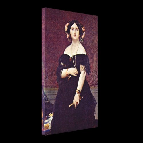 Jean Auguste Dominique Ingres - Madame Moitessier Stretched Canvas Print