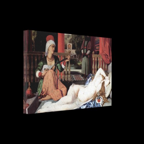 Jean Auguste Ingres - Odalisque and Slave Canvas Print