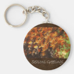 Jean Autumn Leaves 9 Seasons Greetings Keychains