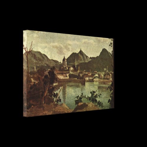 Jean-Baptiste-Camille Corot - City and Lake Como Canvas Prints