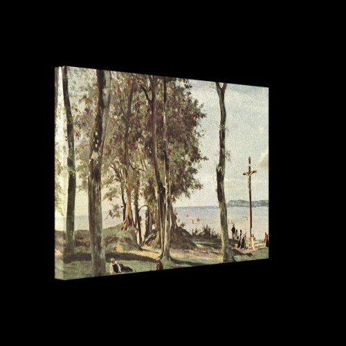 Jean-Baptiste-Camille Corot - Honfleur Calvary Gallery Wrap Canvas