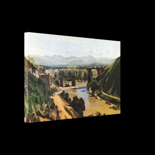 Jean-Baptiste-Camille Corot - The Bridge at Narni Gallery Wrap Canvas