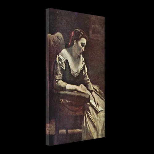 Jean-Baptiste-Camille Corot - The Letter Stretched Canvas Prints
