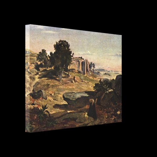 Jean-Baptiste Corot - Hagar in the Wilderness Canvas Print