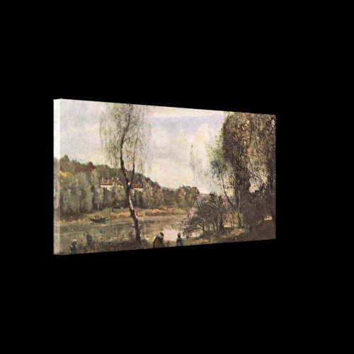 Jean-Baptiste Corot - Pond of Ville dAvray Gallery Wrapped Canvas