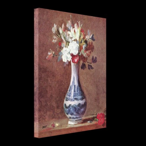 Jean-Baptiste Simeon Chardin - Flowers in a Vase Gallery Wrap Canvas