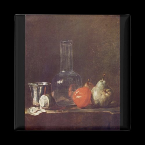 Jean Chardin - Still Life with Glass and fruits Refrigerator Magnet
