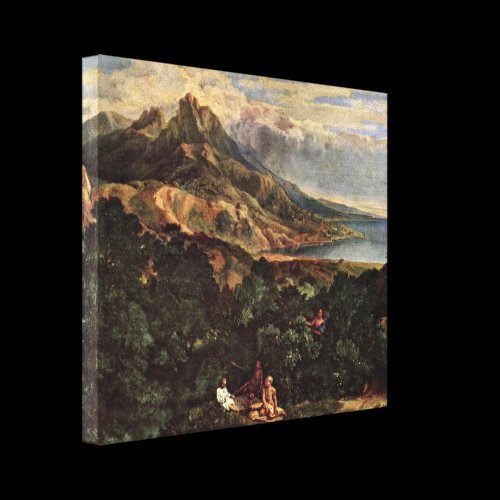 Jean-Francois Millet - Italian coastal scenery Canvas Print