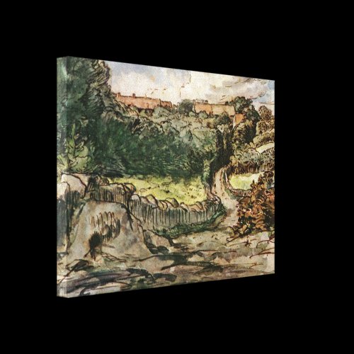 Jean-Francois Millet - Meierhof cousin Stretched Canvas Print