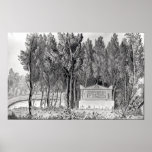 Jean-Jacques Rousseau's  tomb at Ermenonville Print
