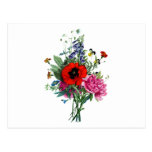 Jean Louis Prevost Poppy and Peony Bouquet Post Cards
