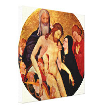 Jean Malouel - Grande Pieta ronde Canvas Print