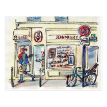 Jean Millet Patisserie Paris by Carol Gillott postcards