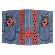 Jean Pocket Baby Lady Bug binders