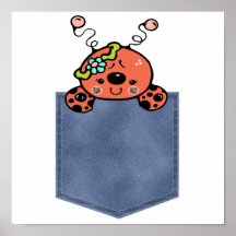 Jean Pocket Baby Lady Bug Poster