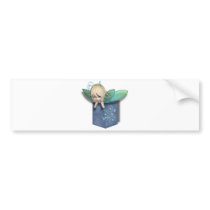 Jean Pocket Blue Green Fairy bumper stickers