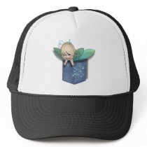 Jean Pocket Blue Green Fairy hats by doonidesigns Jean Pocket Blue Green Fairy hats