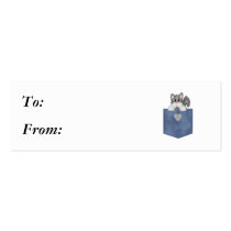 Jean Pocket Kitty Cat business cards by doonidesigns Jean Pocket Kitty Cat business cards