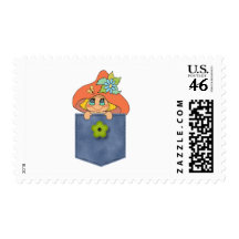 Jean Pocket Mushroom Elf Stamp