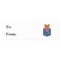 Jean Pocket Teddy Bear business cards by doonidesigns Jean Pocket Teddy Bear business cards