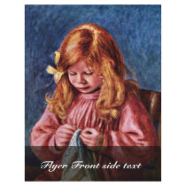 Jean Renoir In The Sewing By Pierre-Auguste Renoir Full Color Flyer