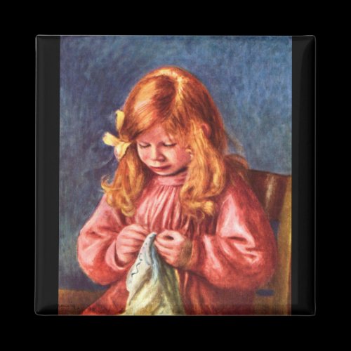 Jean Renoir sewing by Pierre Renoir Fridge Magnet